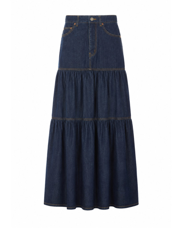 [Saint Laurent] Long skirt FW26 874178Y03GB4240