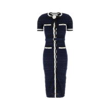[SELF PORTRAIT] Short sleeve dress FW26 PF26072MAN NAVY