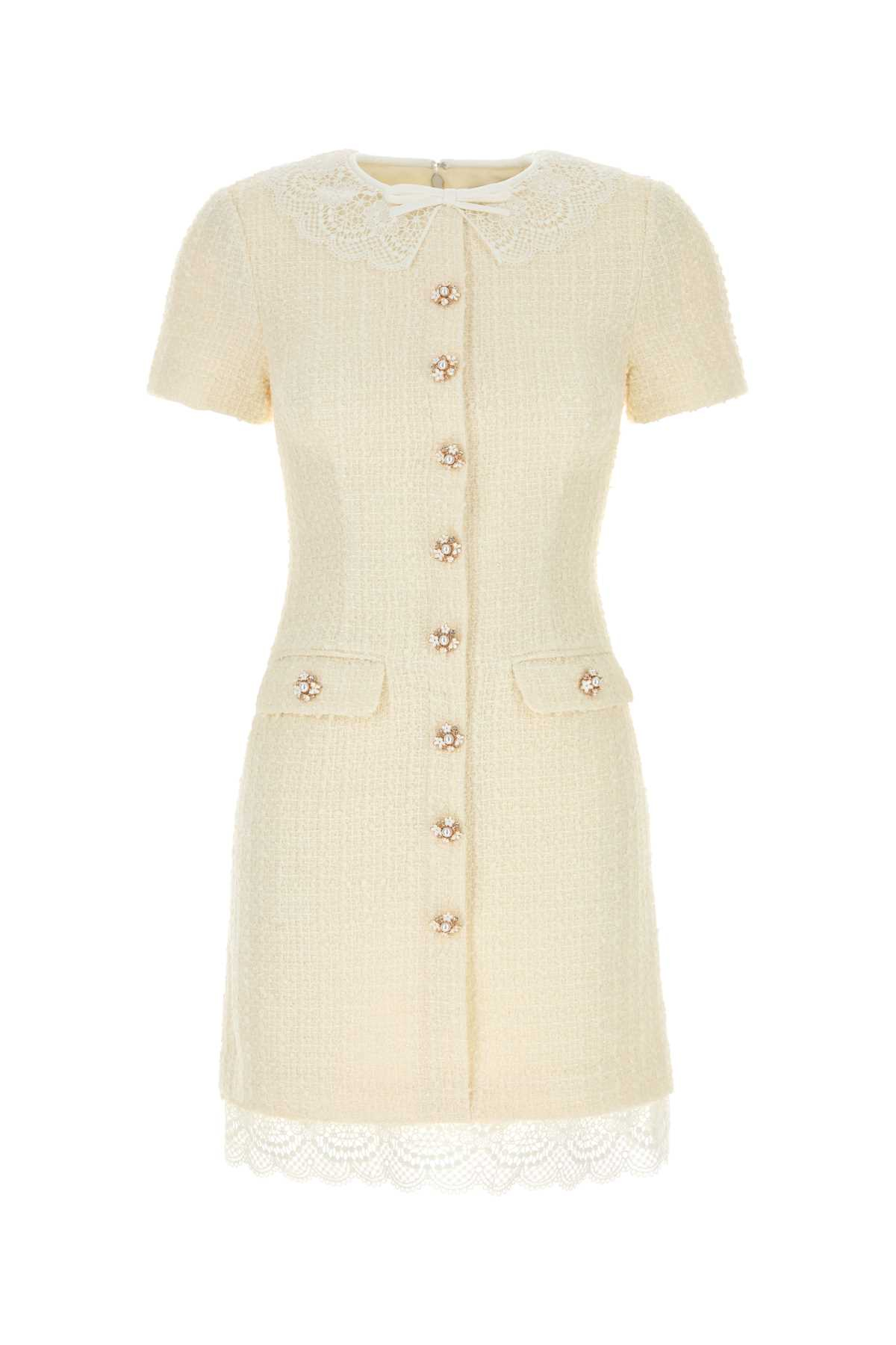 [SELF PORTRAIT] Short sleeve dress FW26 PF26002SBC CREAM