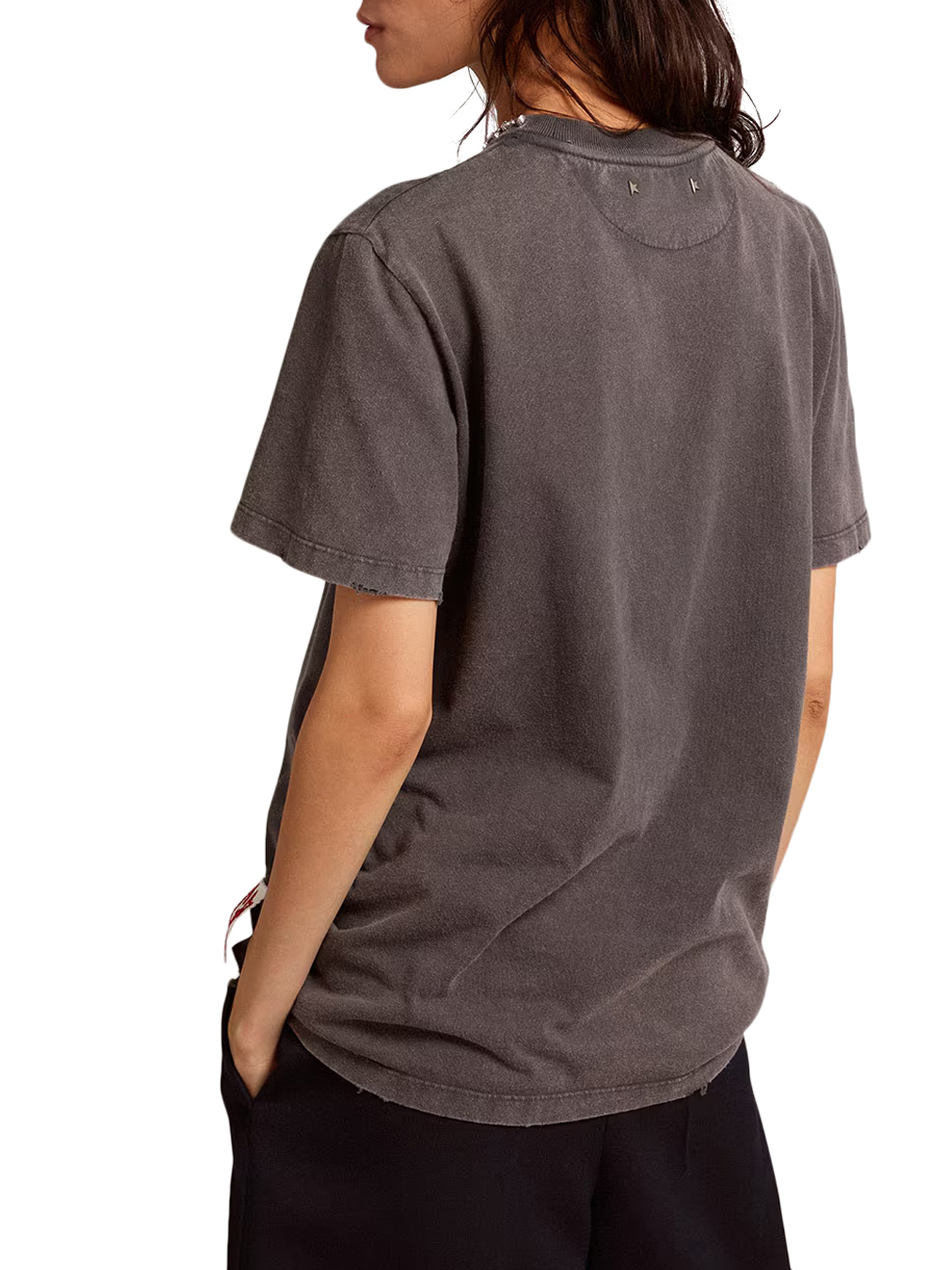 [GOLDEN GOOSE DELUXE BRAND] T-shirts Short Sleeve FW26 GWP01220P00067060318 ANTHRACITE