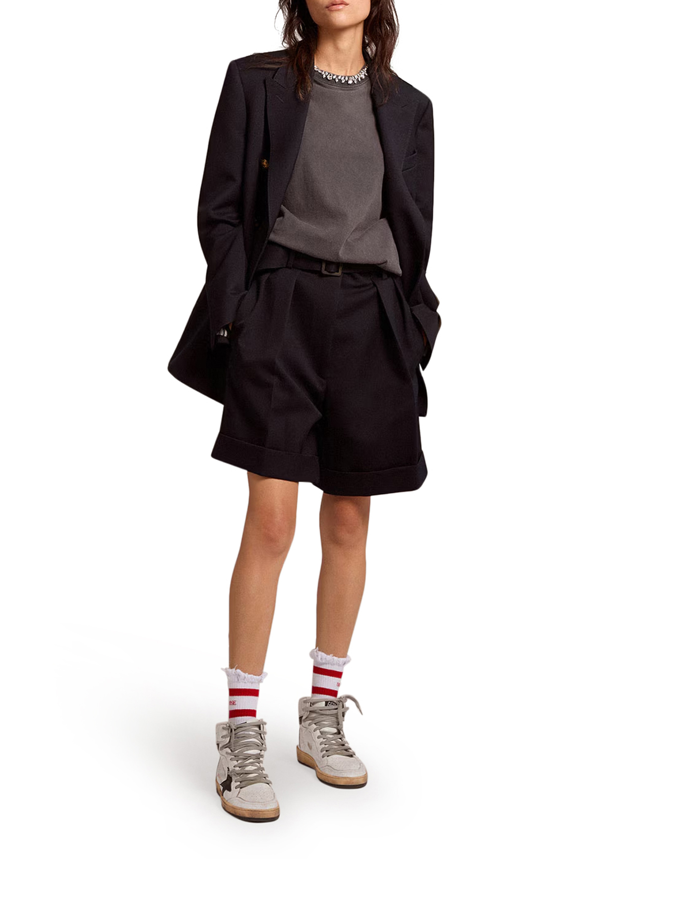 [GOLDEN GOOSE DELUXE BRAND] T-shirts Short Sleeve FW26 GWP01220P00067060318 ANTHRACITE