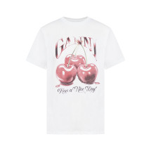 [GANNI] T-shirts Short Sleeve FW26 T4004151 BRIGHT WHITE