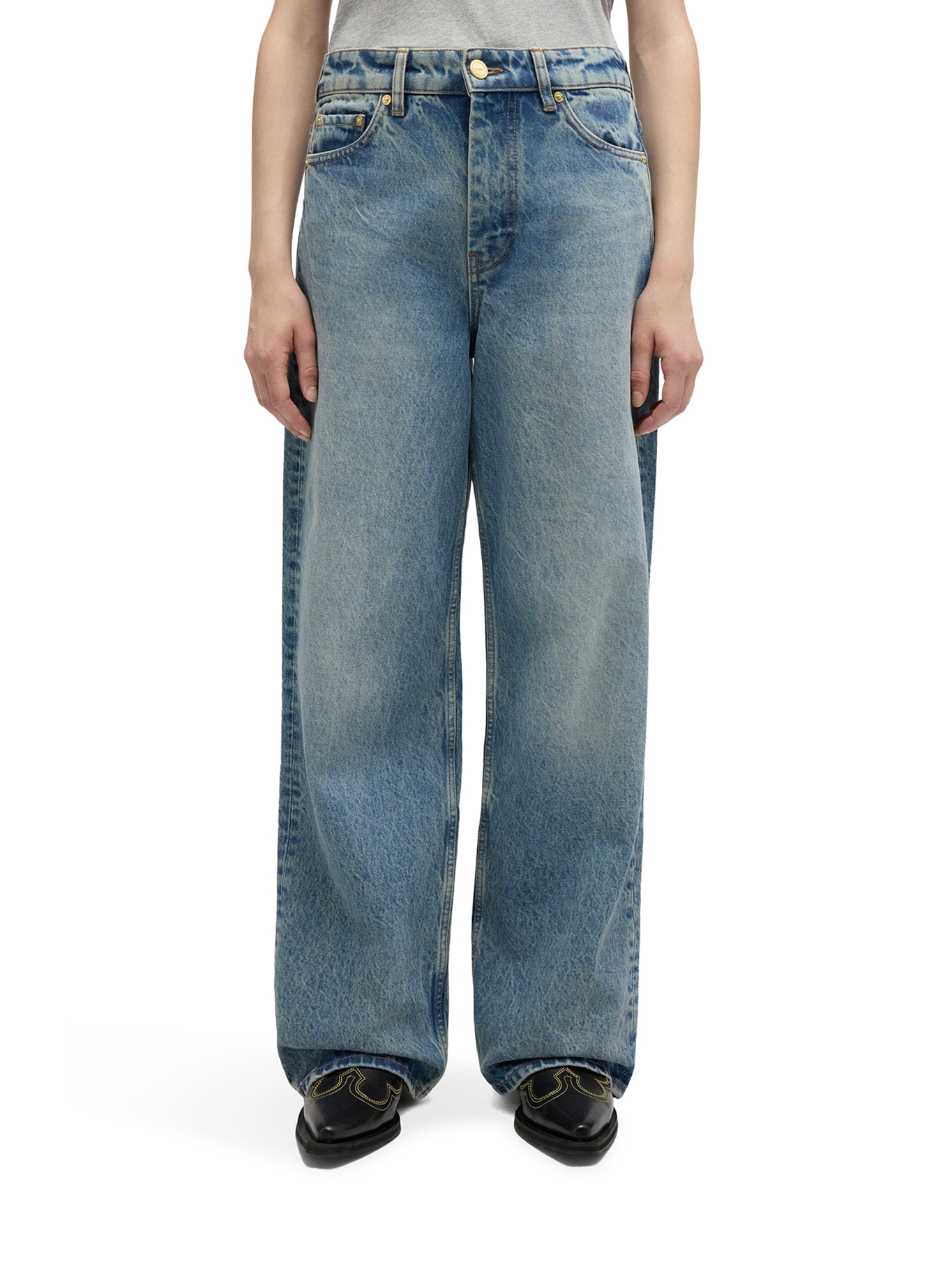 [GANNI] Jeans FW26 A1100095567 MID BLUE VINTAGE