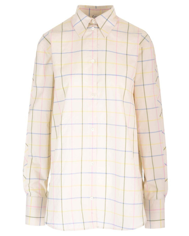 [TOTEME] Shirts Long Sleeve FW24 243-WRT2522-FB0203SUMMER WINDOWPANE P192