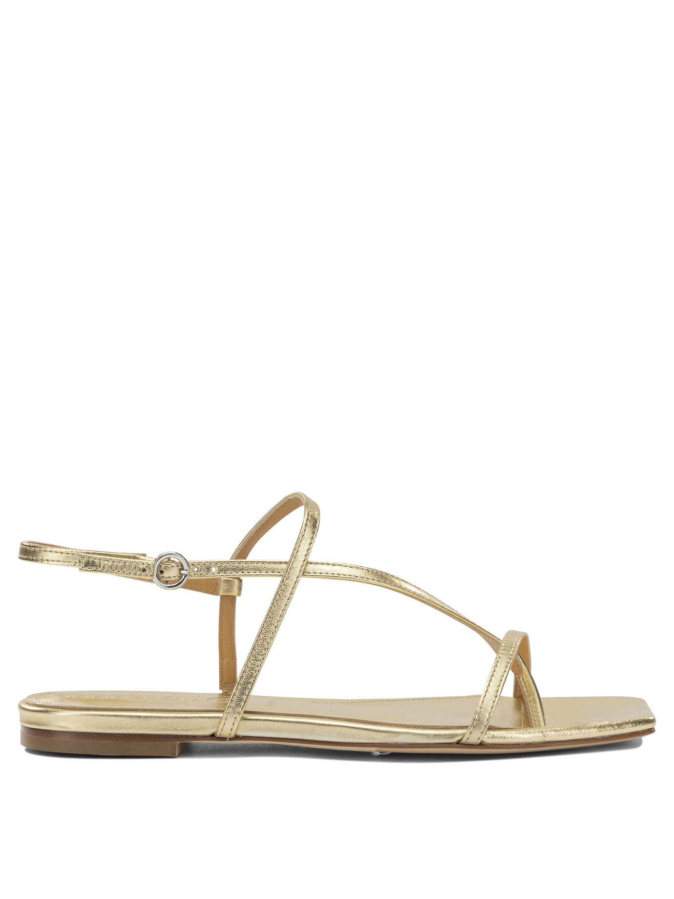 [Aeyde] Sandals FW26 ELLANAPPA LEATHER LAMINATEDGOLD
