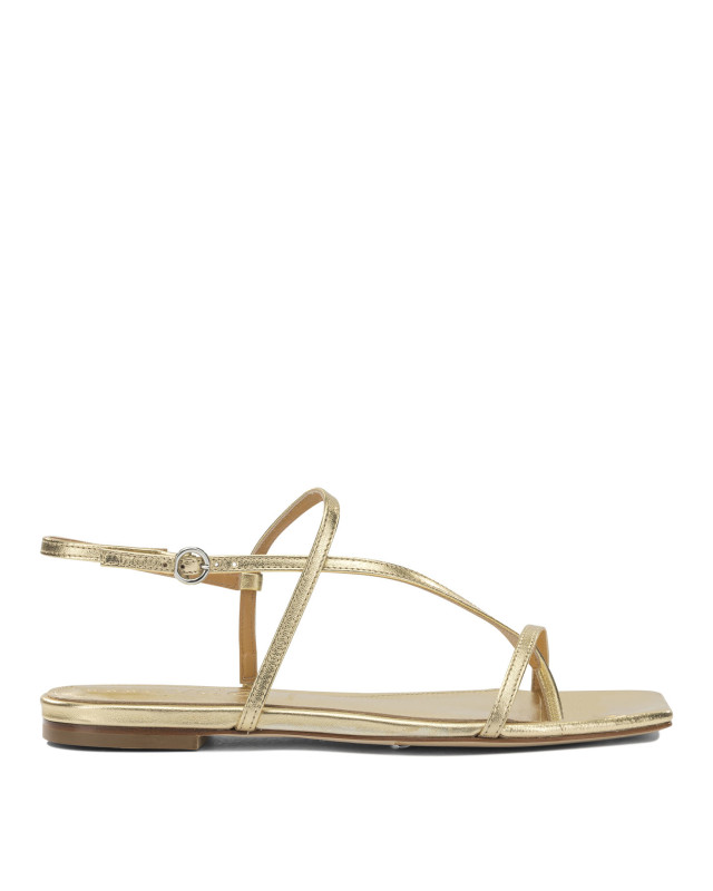 [Aeyde] Sandals FW26 ELLANAPPA LEATHER LAMINATEDGOLD