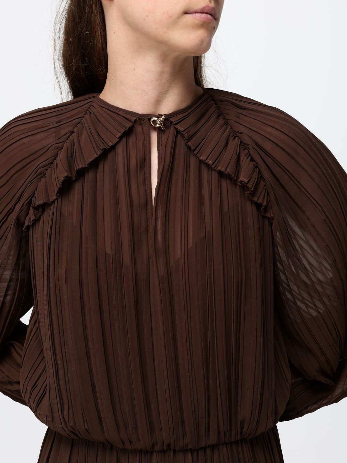 [Fabiana Filippi] Long sleeve dress FW26 ABD216F158M302 EBANO