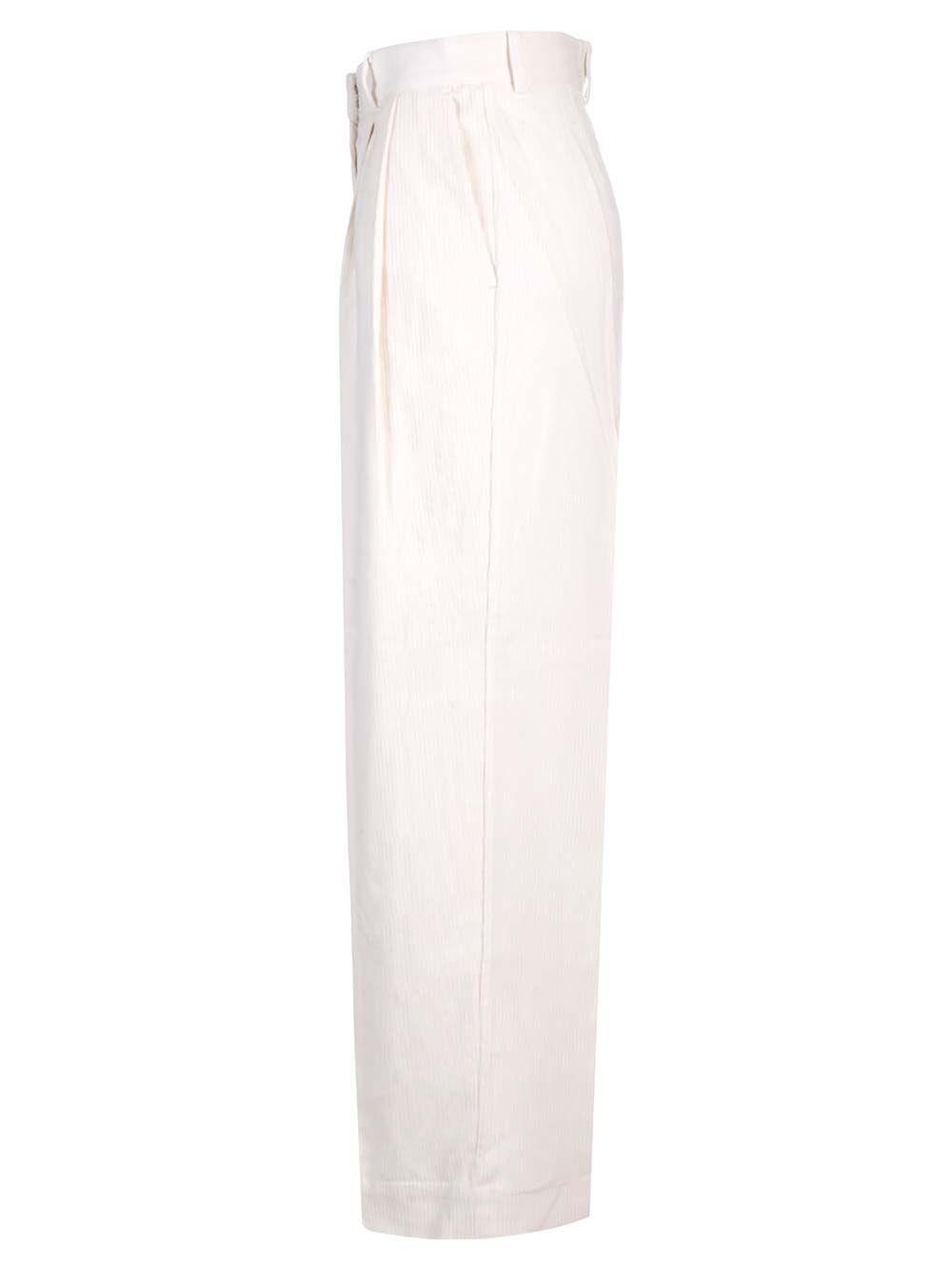 [TOTEME] Trousers FW24 243-WRB0202-FB0191MERINGUE 188