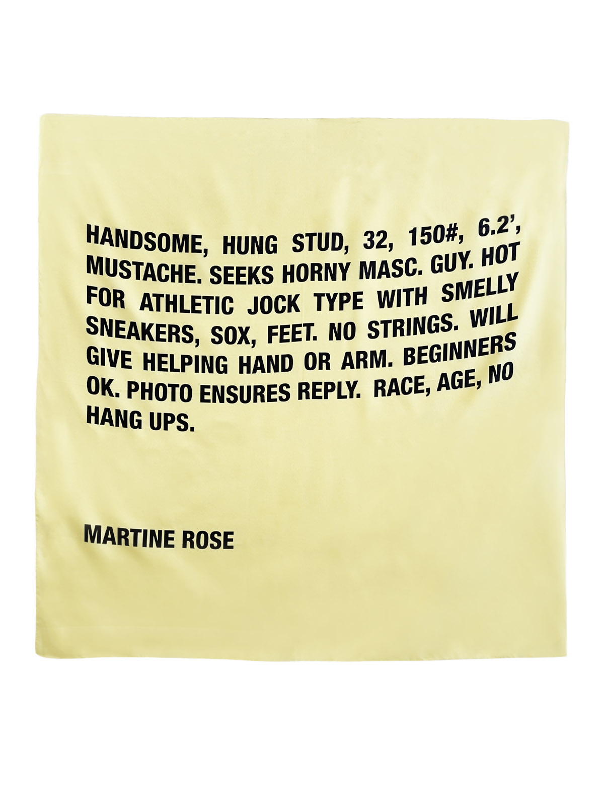 [Martine Rose] Scarf SS26 1191WF08300YLW