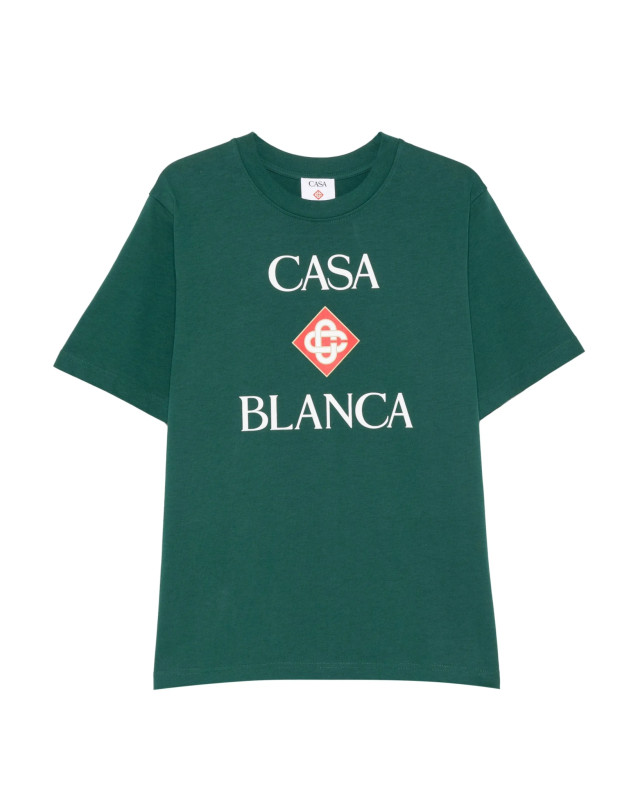 [Casablanca] T-shirts Short Sleeve FW26 MPF26JTS00118CASABLANCA STACKED LOGO