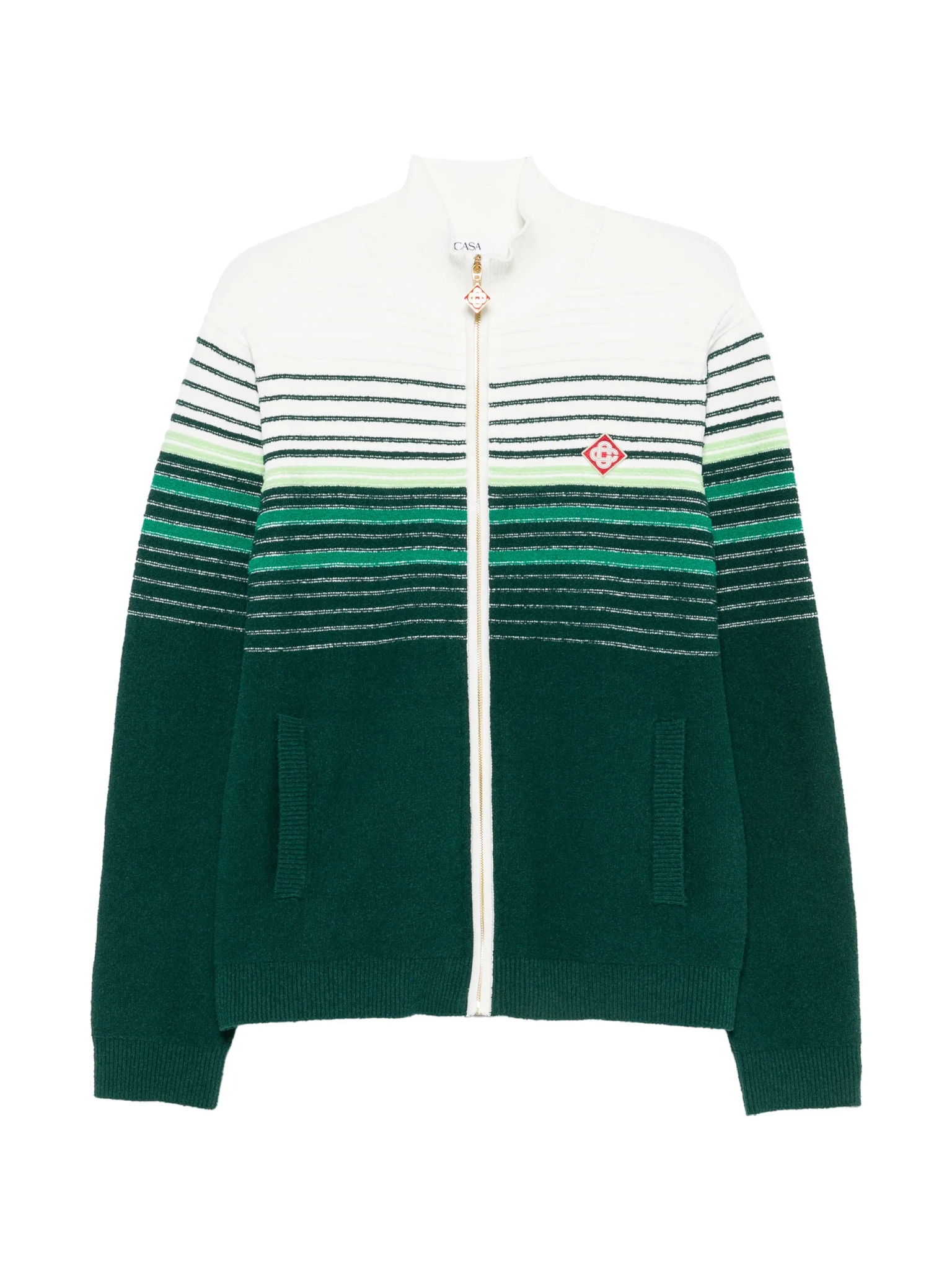 [Casablanca] Cardigan FW26 MPF26KW141901WHITE/GREEN