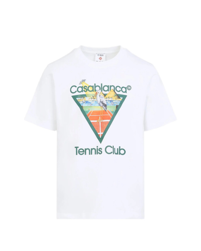 [Casablanca] T-shirts Short Sleeve FW26 MPF26JTS00103TENNIS CLUB TRIANGLE