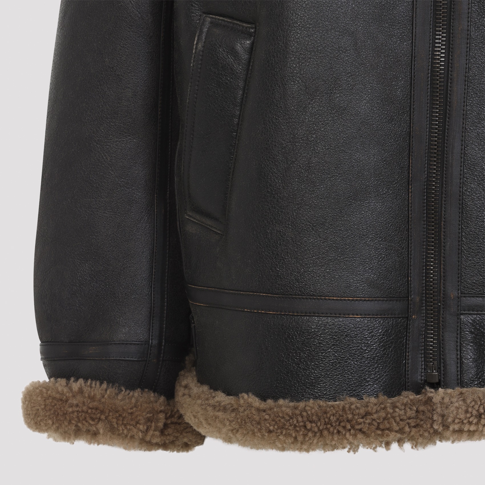 [Saint Laurent] Leather Jacket FW26 A000H8.YCOW2