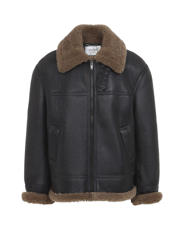 [Saint Laurent] Leather Jacket FW26 A000H8.YCOW2