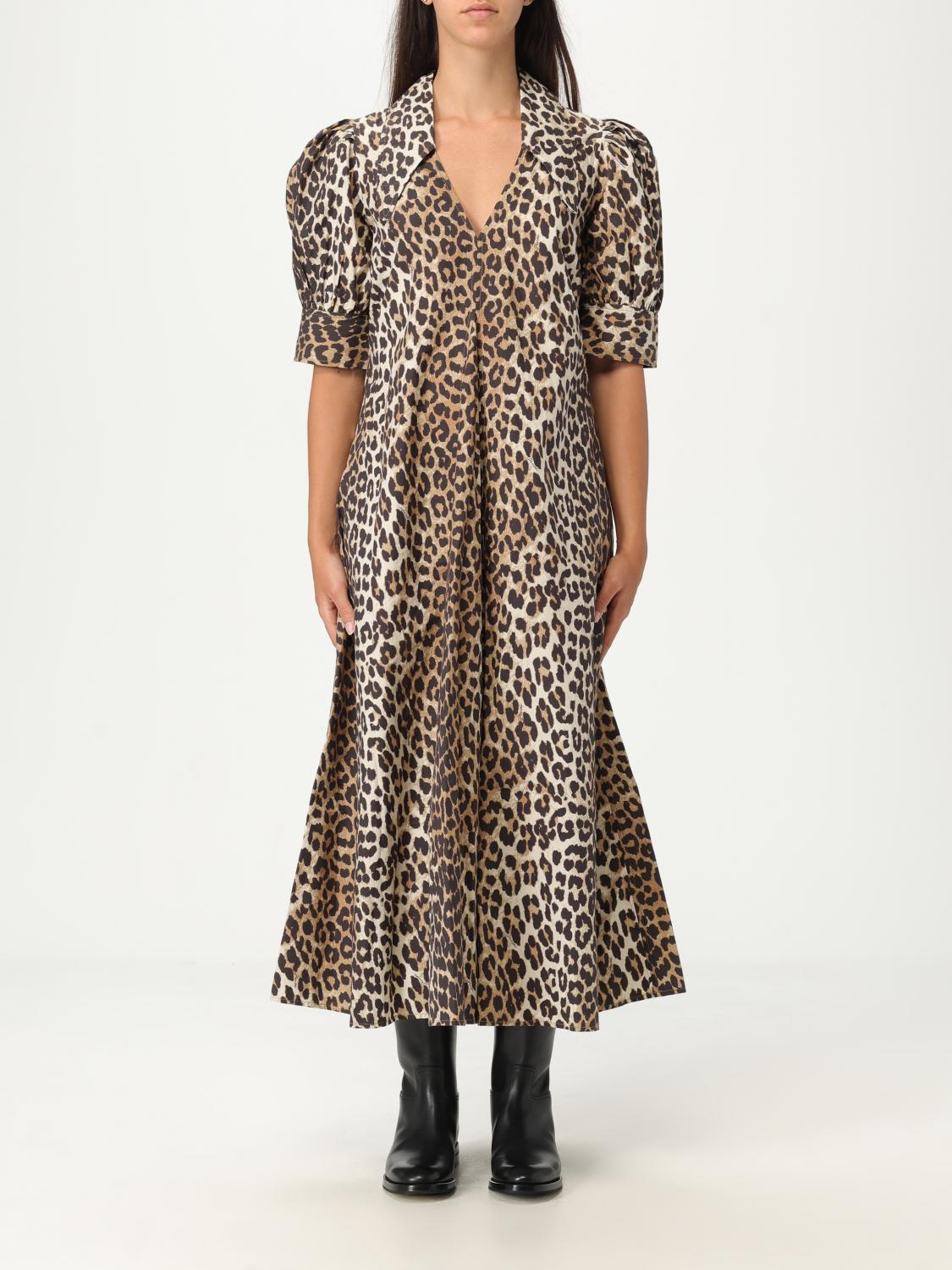 [GANNI] Short sleeve dress FW25 F8842 943
