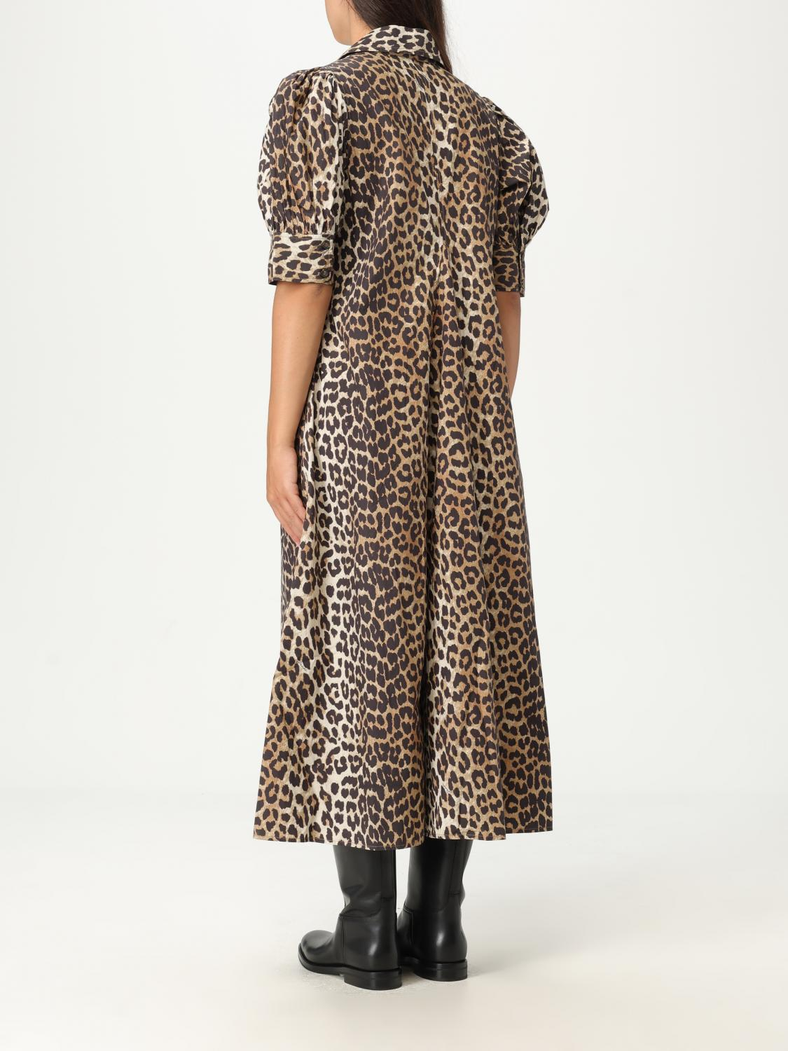 [GANNI] Short sleeve dress FW25 F8842 943