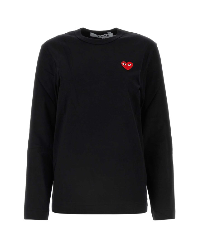 [COMME DES GARCONS PLAY] T-shirts Long Sleeve FW26 AXT118051 BLACK