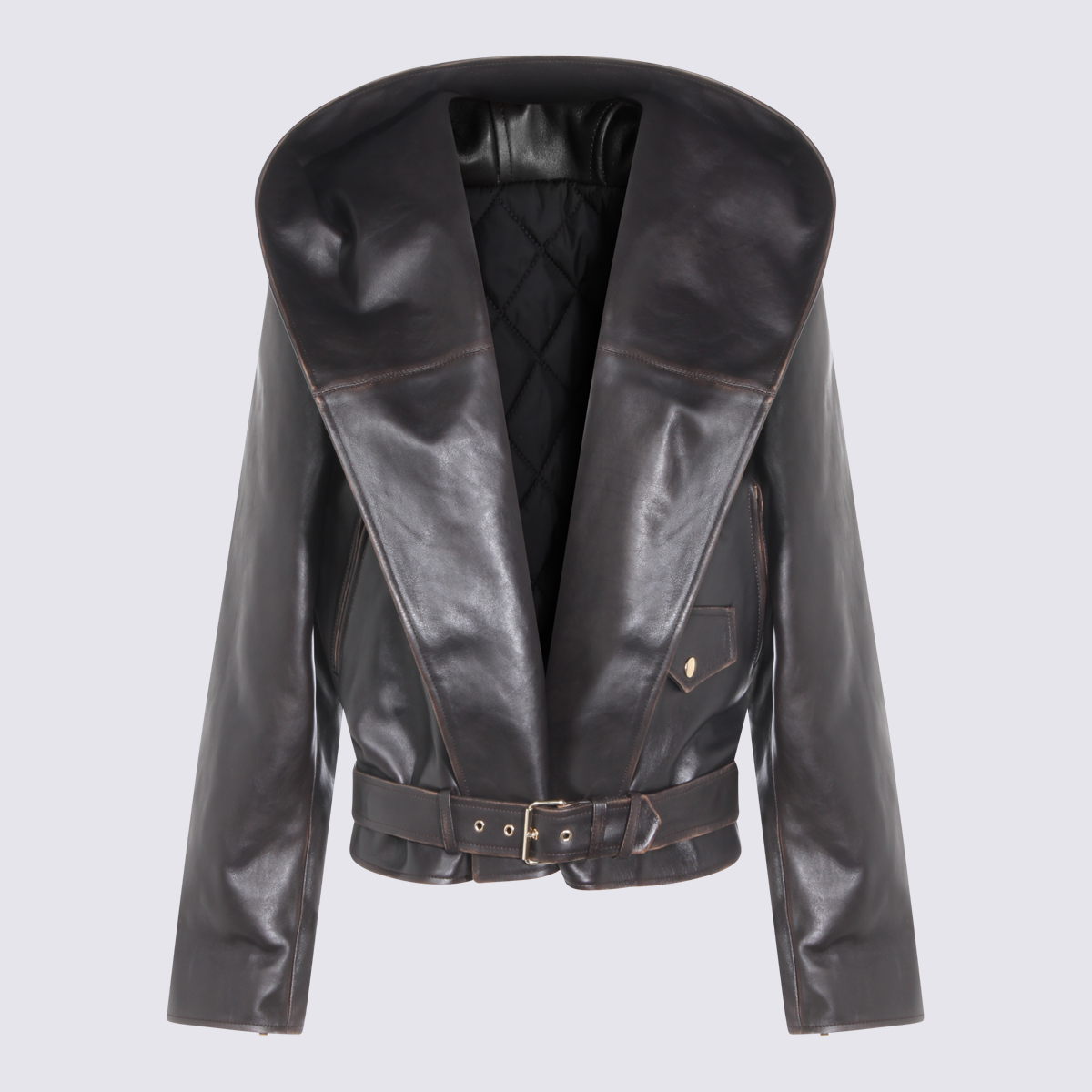 [Alaia] Leather Jacket SS26 AA9V0428L008A994