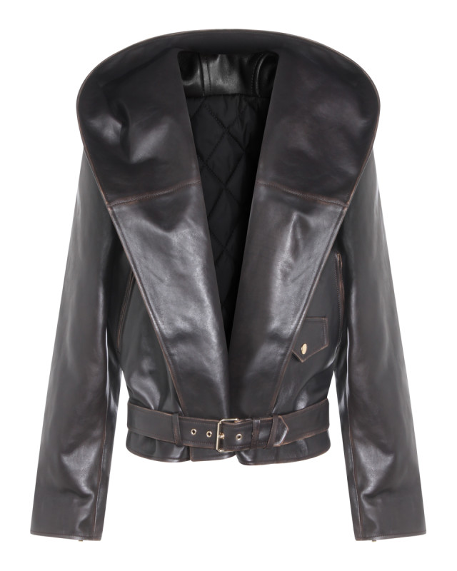 [Alaia] Leather Jacket SS26 AA9V0428L008A994