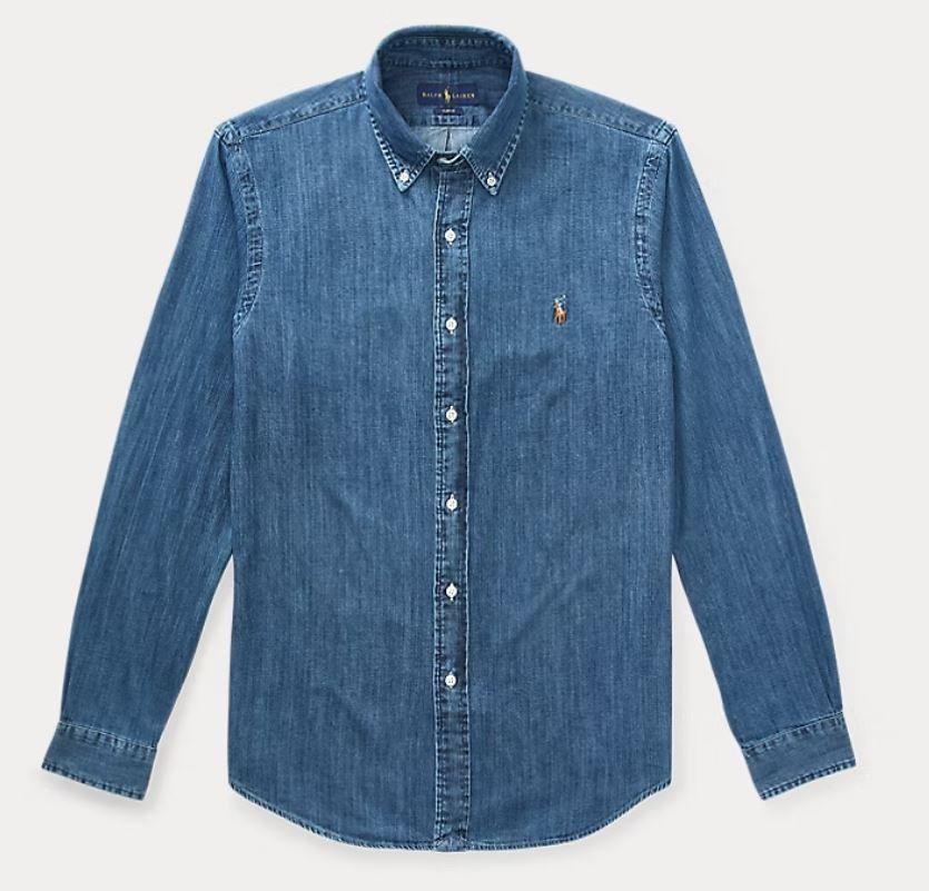 [Polo Ralph Lauren] Shirts Long Sleeve SS26 710548539001-DENIM