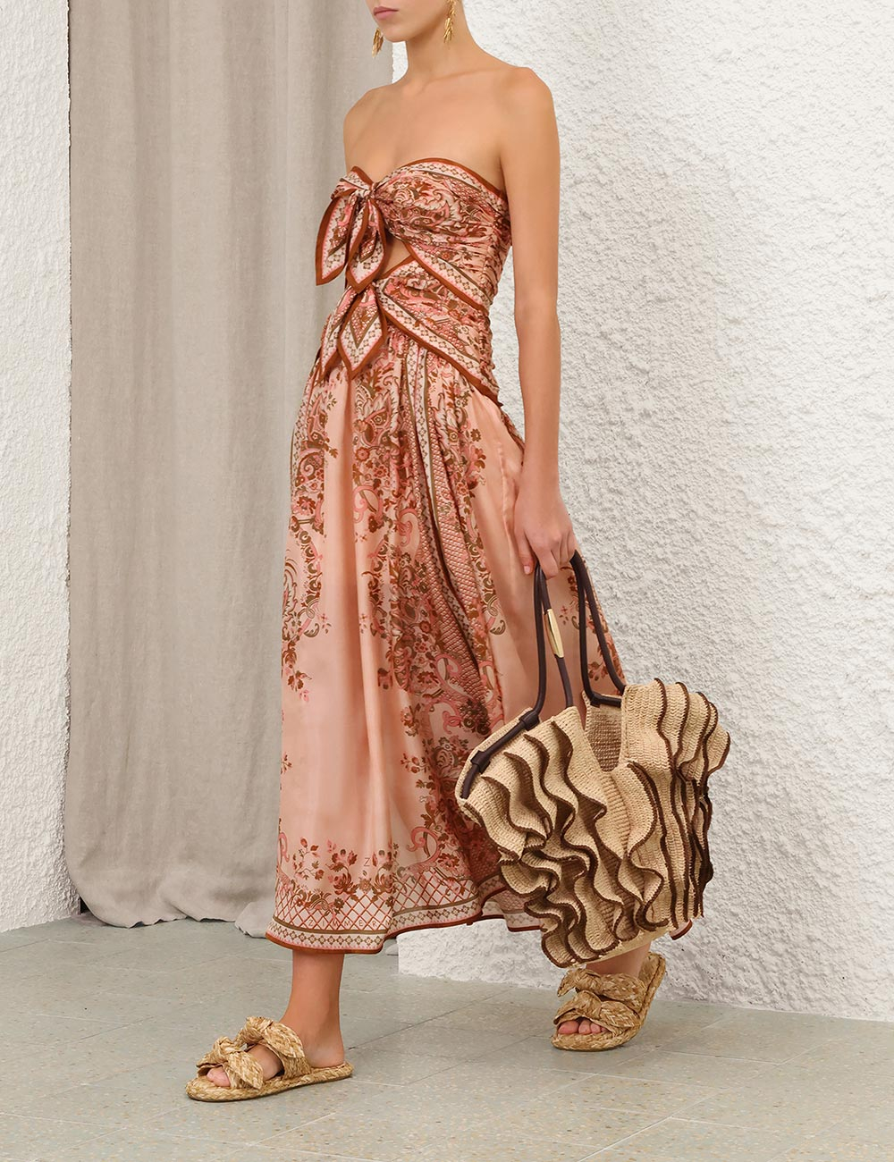 [Zimmermann] Sleeveless dress FW26 8062DSS261PPSFL