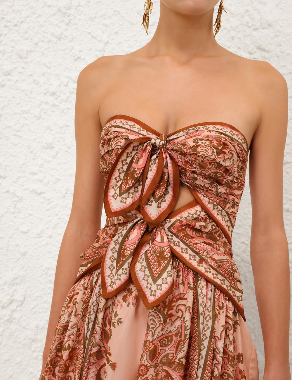[Zimmermann] Sleeveless dress FW26 8062DSS261PPSFL