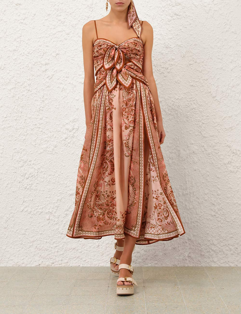[Zimmermann] Sleeveless dress FW26 8062DSS261PPSFL