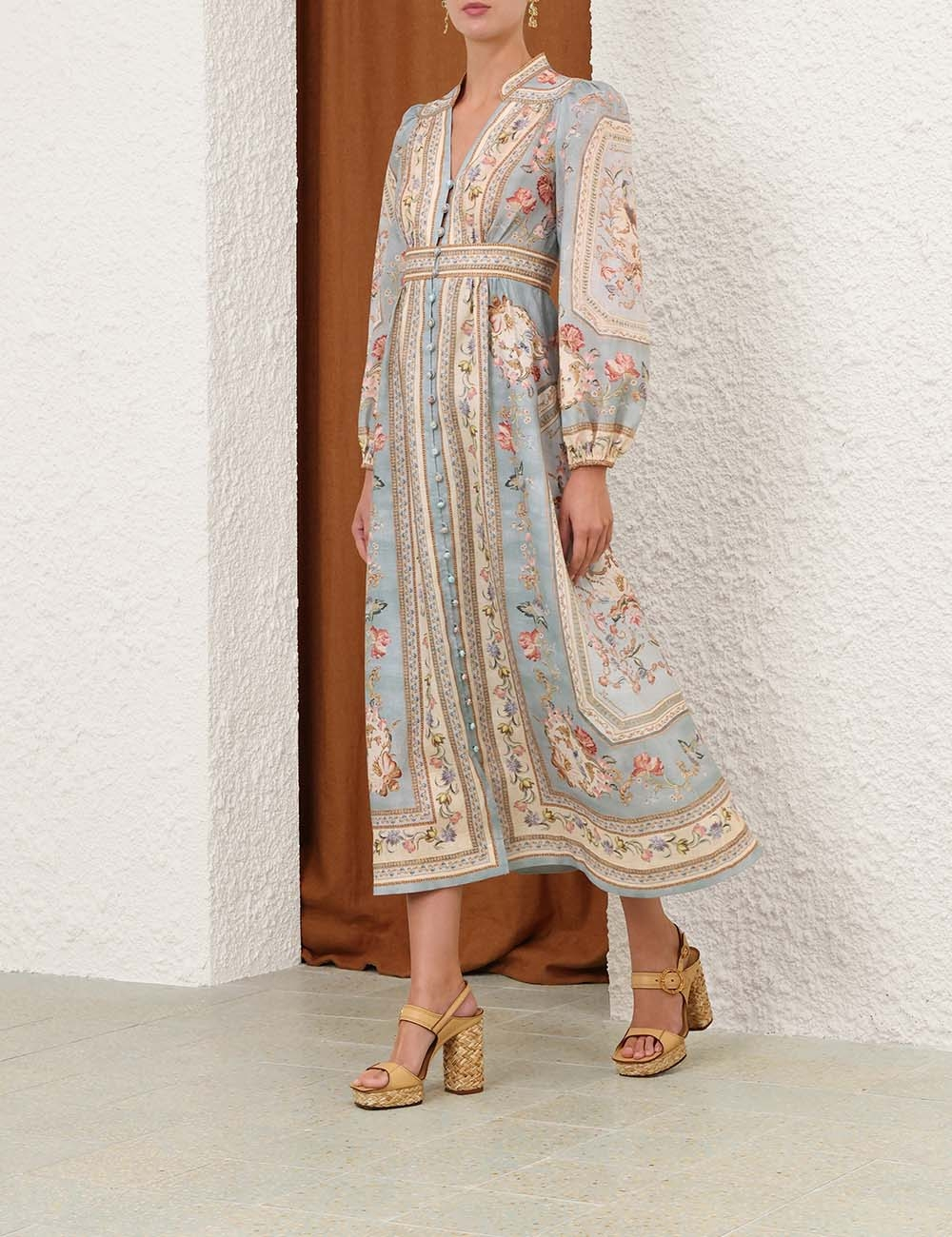 [Zimmermann] Long sleeve dress FW26 3501DSS264BTPF