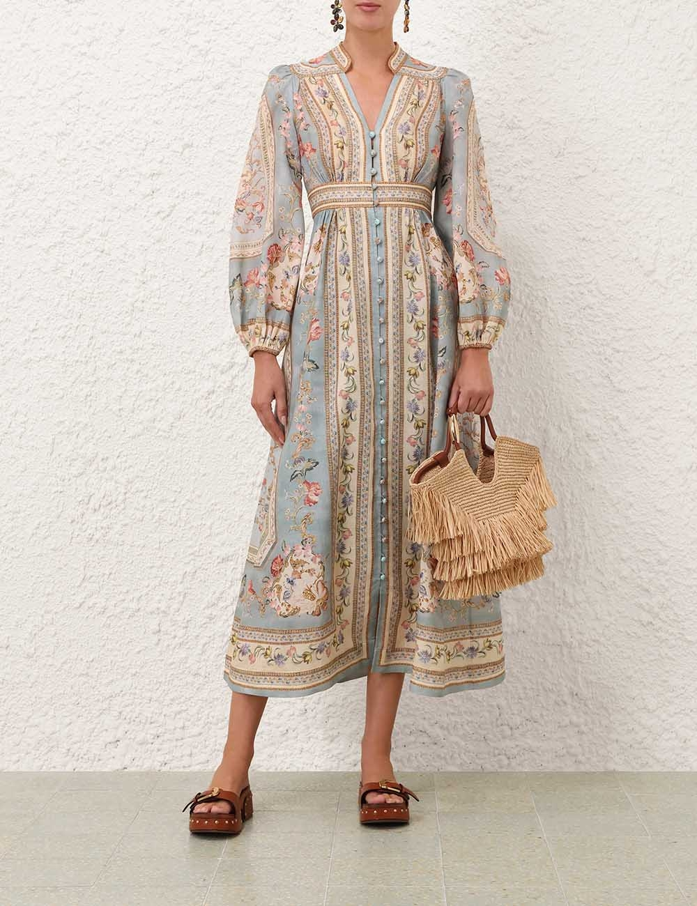 [Zimmermann] Long sleeve dress FW26 3501DSS264BTPF