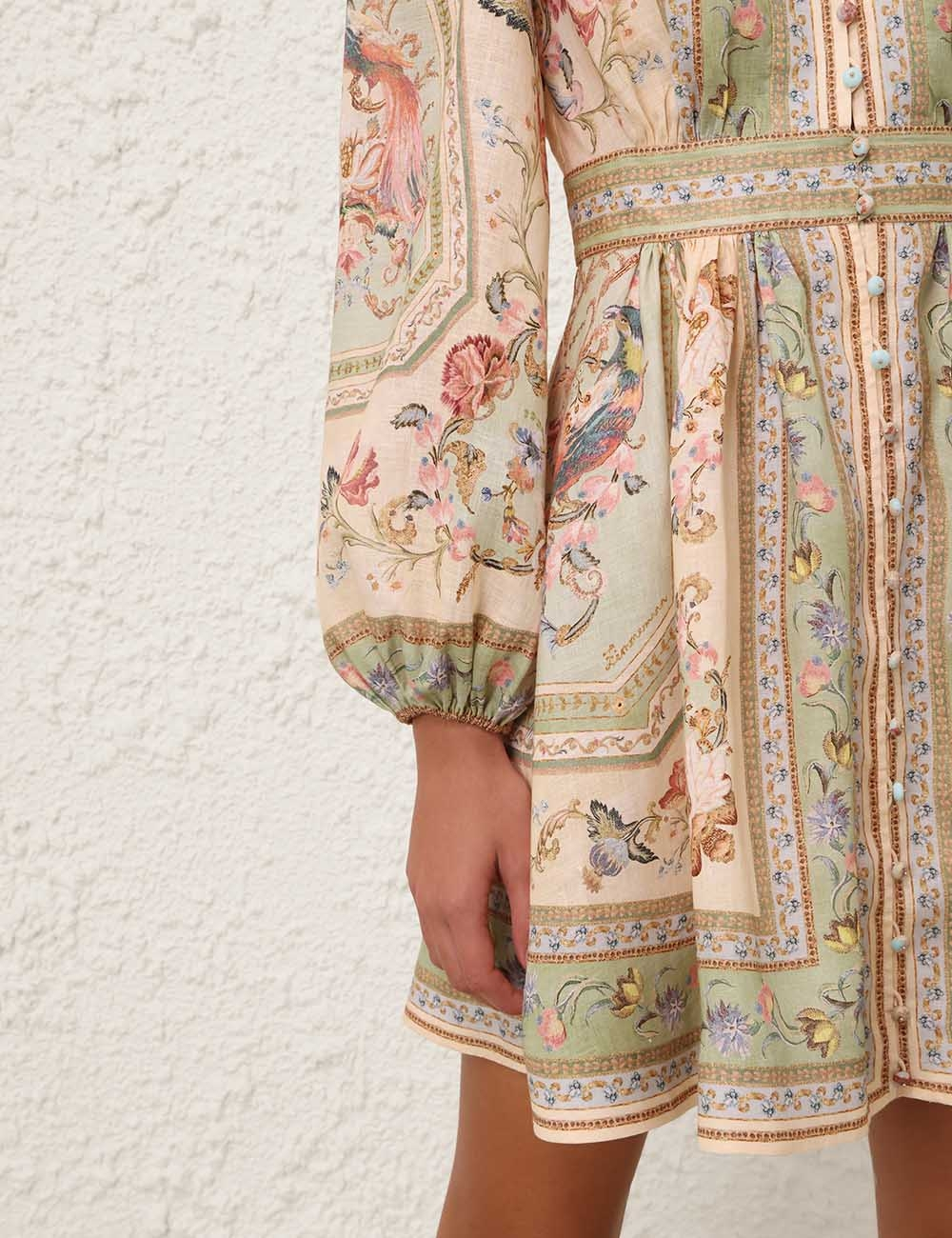 [Zimmermann] Long sleeve dress FW26 0932DSS264SATF