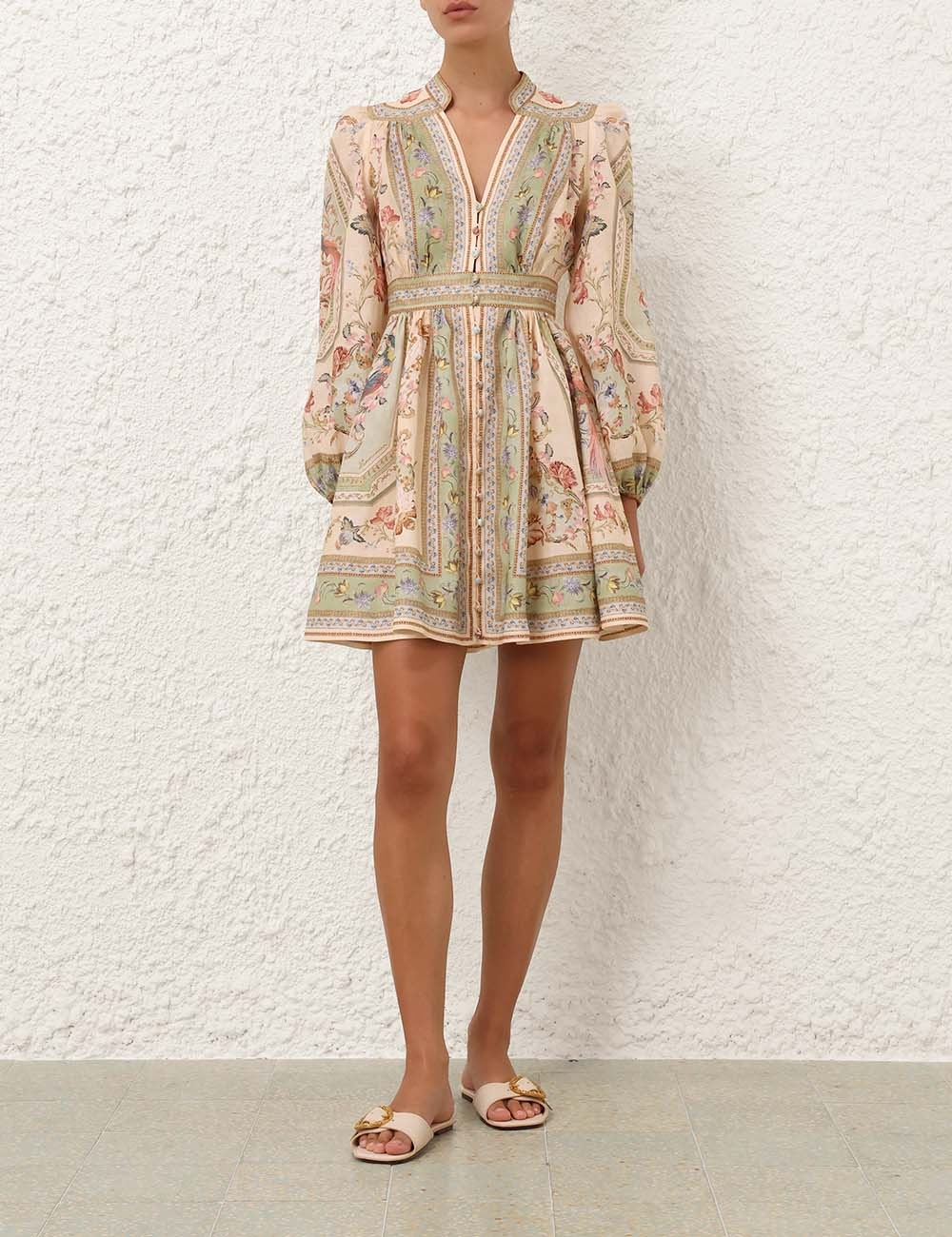 [Zimmermann] Long sleeve dress FW26 0932DSS264SATF