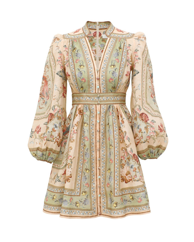 [Zimmermann] Long sleeve dress FW26 0932DSS264SATF
