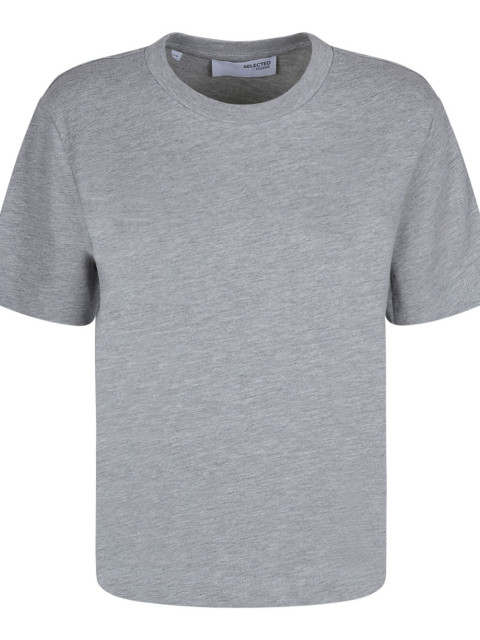 [Selected] T-shirts Short Sleeve CO 16087919-LIGHTGREYMELANGE