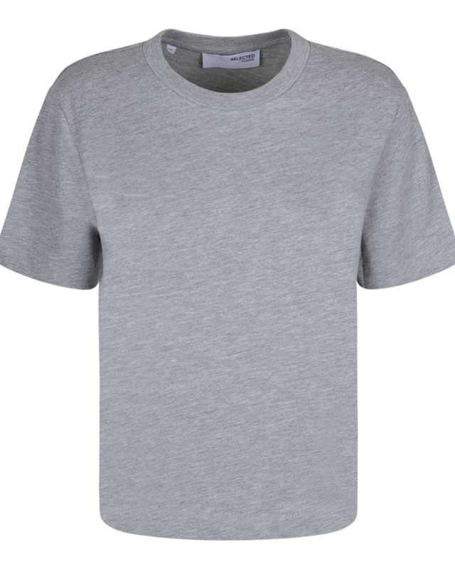 [Selected] T-shirts Short Sleeve CO 16087919-LIGHTGREYMELANGE