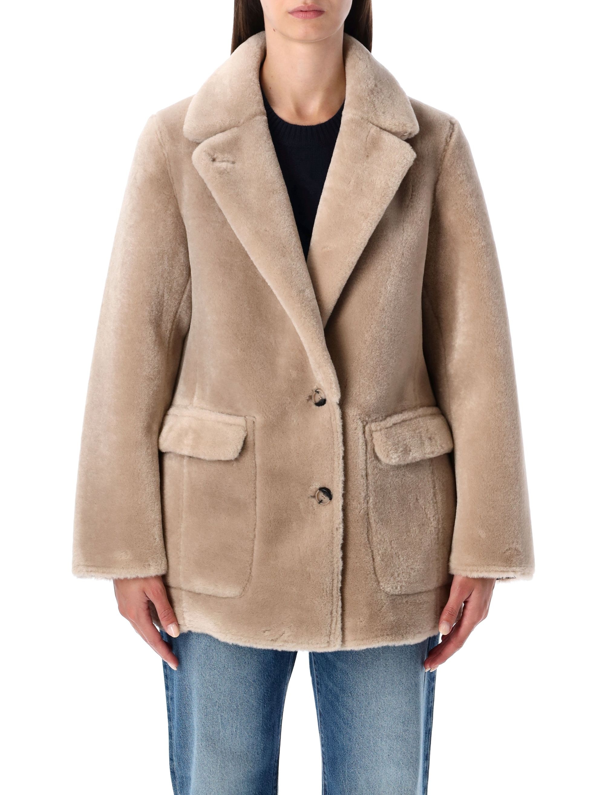 [Urbancode] Fur Jacket FW25 BJ20011TAUPE