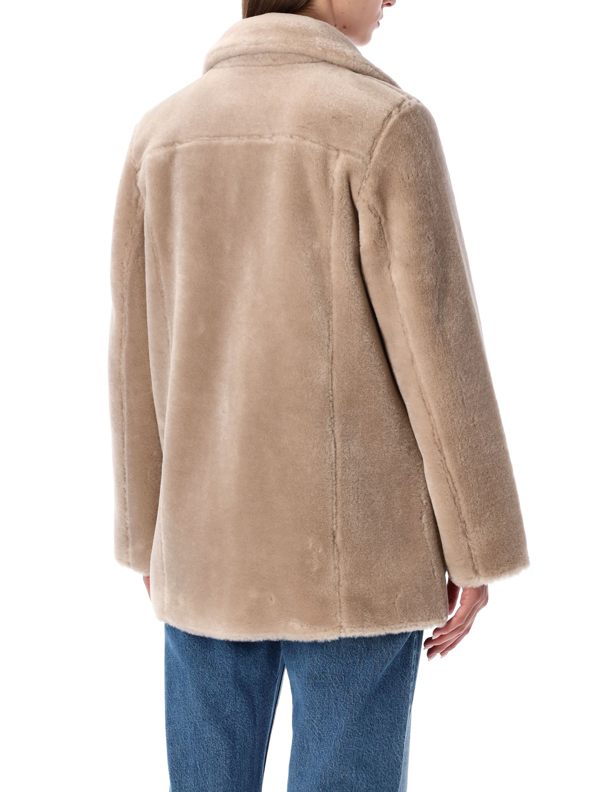 [Urbancode] Fur Jacket FW25 BJ20011TAUPE