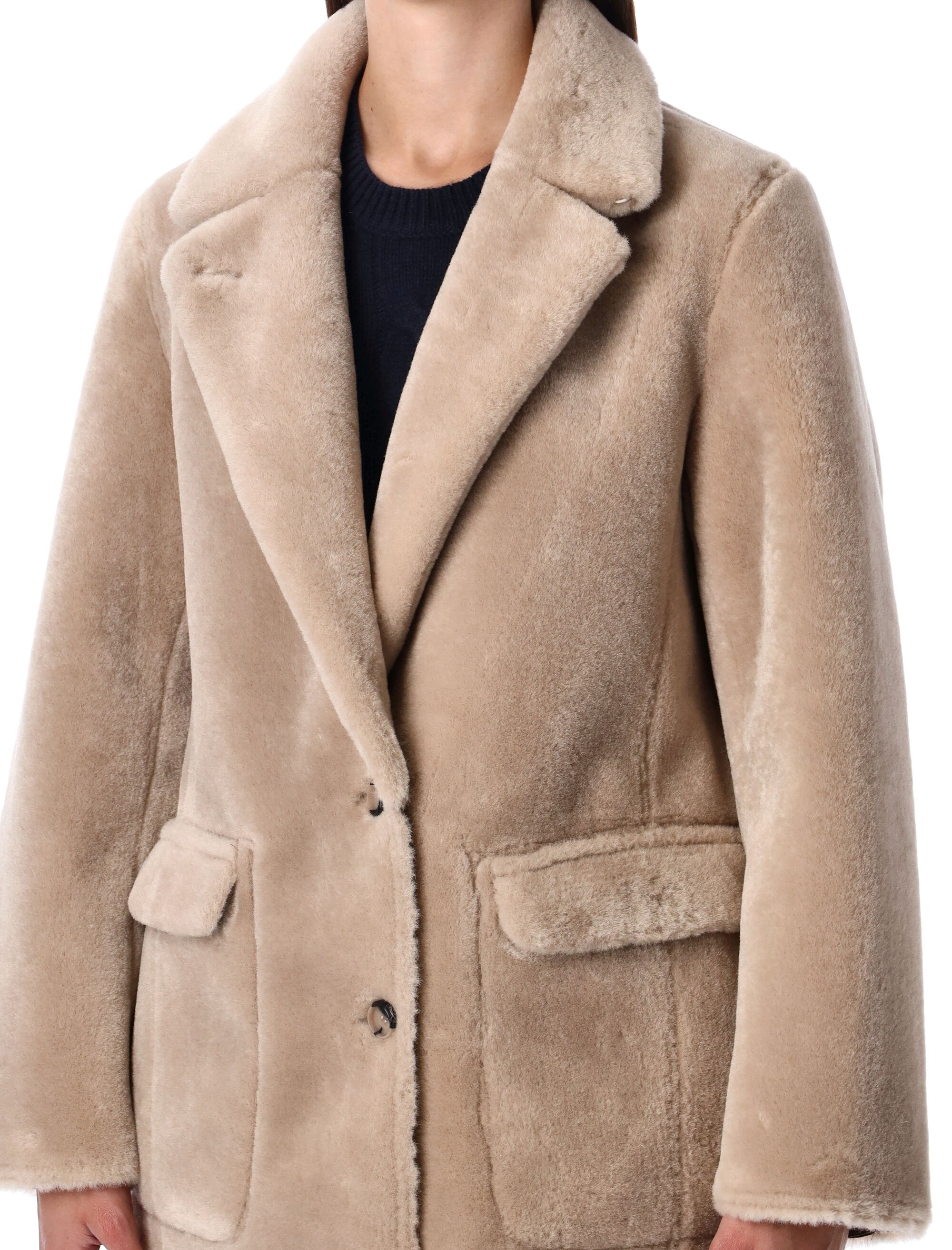 [Urbancode] Fur Jacket FW25 BJ20011TAUPE