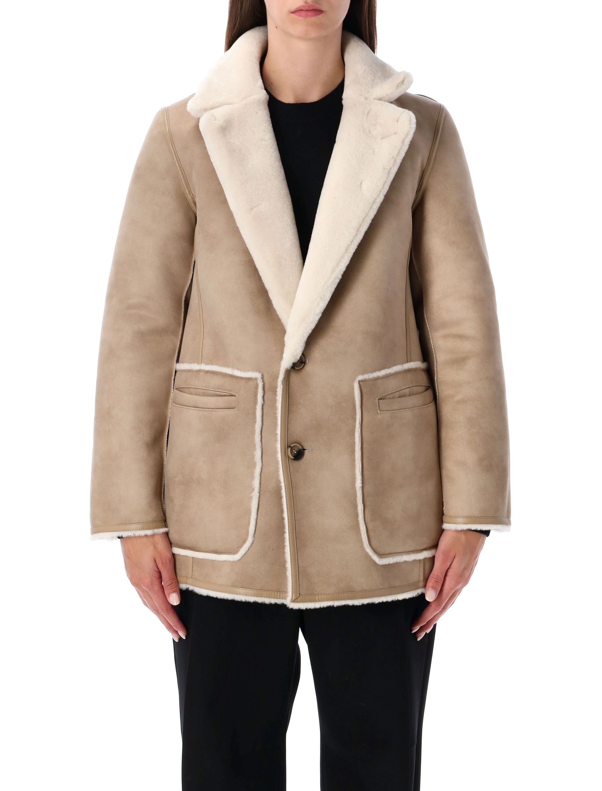 [Urbancode] Fur Jacket FW25 BJ20011RICE