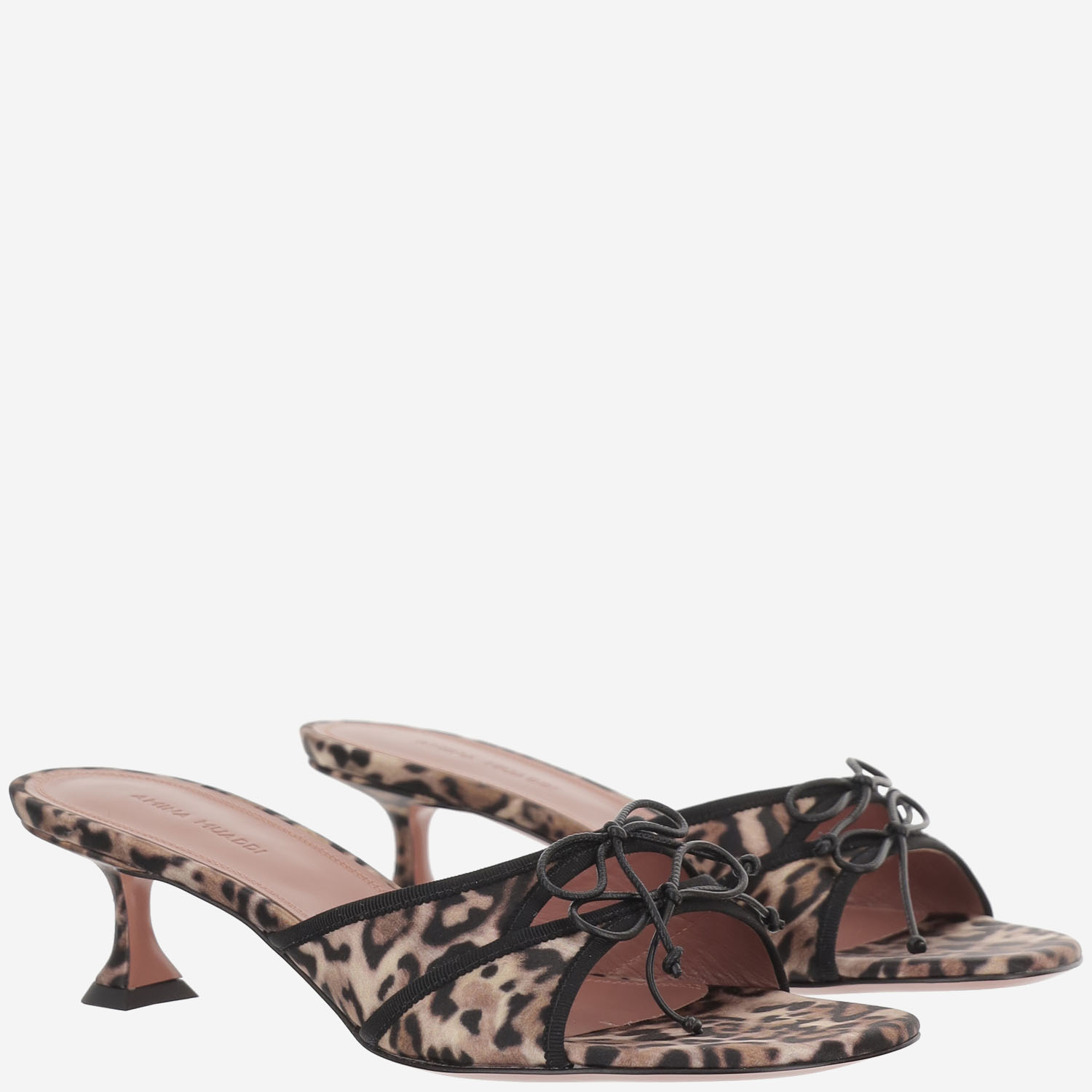 [Amina Muaddi] Pumps SS26 ELEONORASLIPPER45LEOPARDBLACK