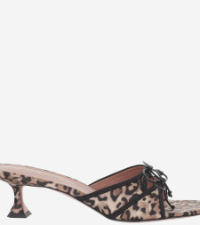 [Amina Muaddi] Pumps SS26 ELEONORASLIPPER45LEOPARDBLACK