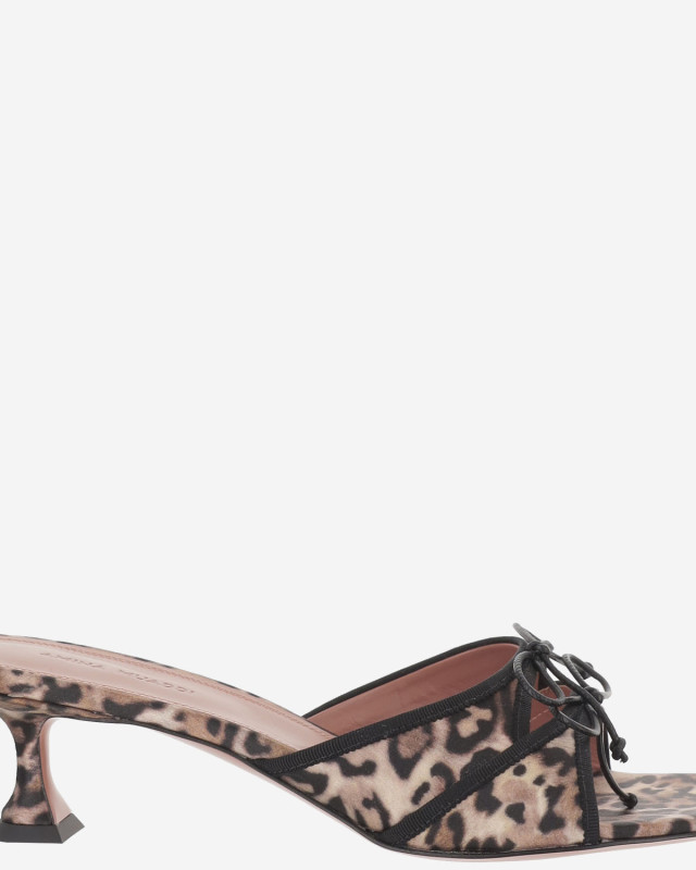 [Amina Muaddi] Pumps SS26 ELEONORASLIPPER45LEOPARDBLACK