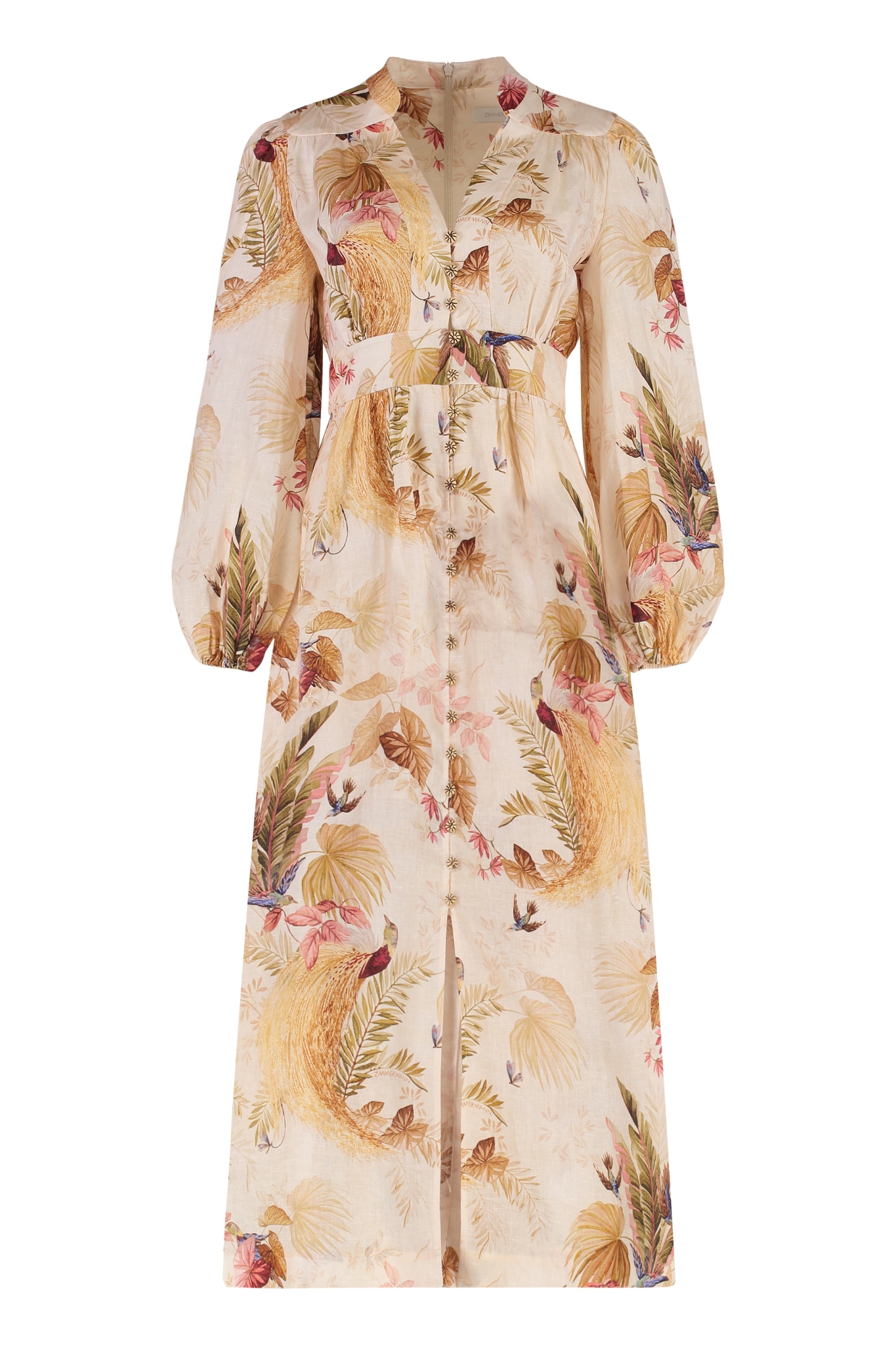 [Zimmermann] Long sleeve dress FW25 5146DSS253_CRMPLMFLO
