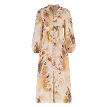 [Zimmermann] Long sleeve dress FW25 5146DSS253_CRMPLMFLO