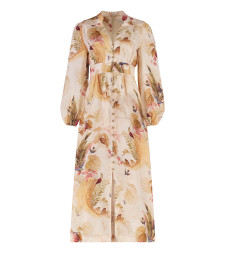 [Zimmermann] Long sleeve dress FW25 5146DSS253_CRMPLMFLO