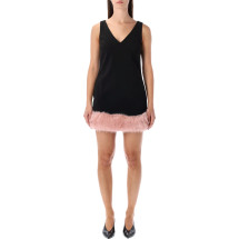 [SELF PORTRAIT] Sleeveless dress FW25 AW25116SBBLACK