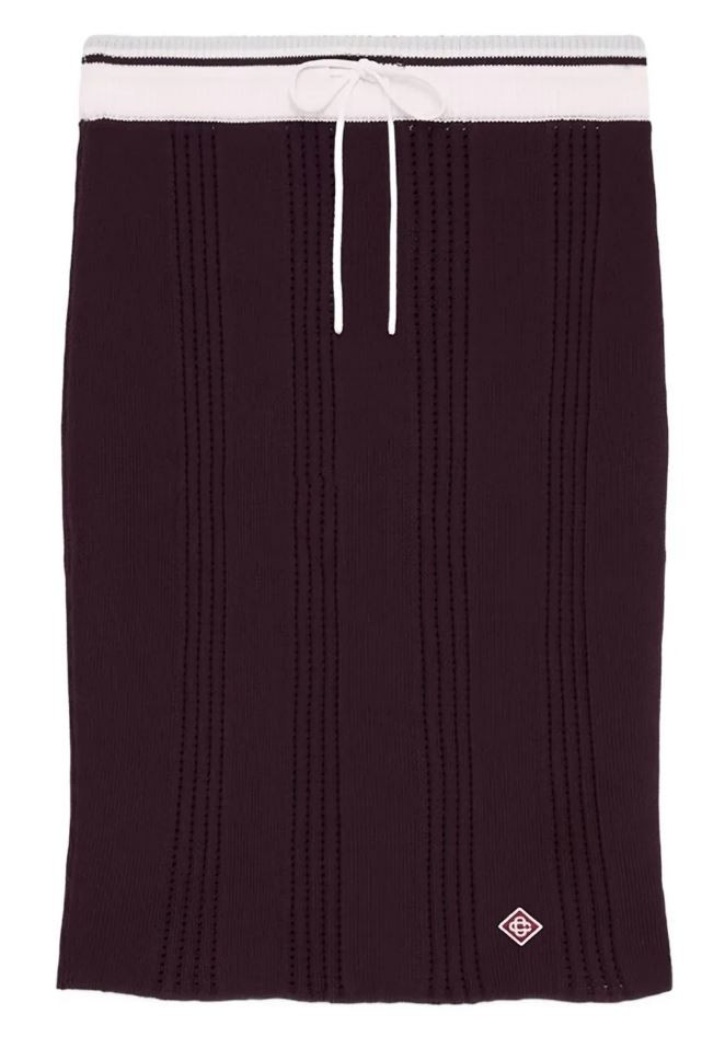 [Casablanca] Midi skirt FW25 WAW25KW108001-AUBERGINE