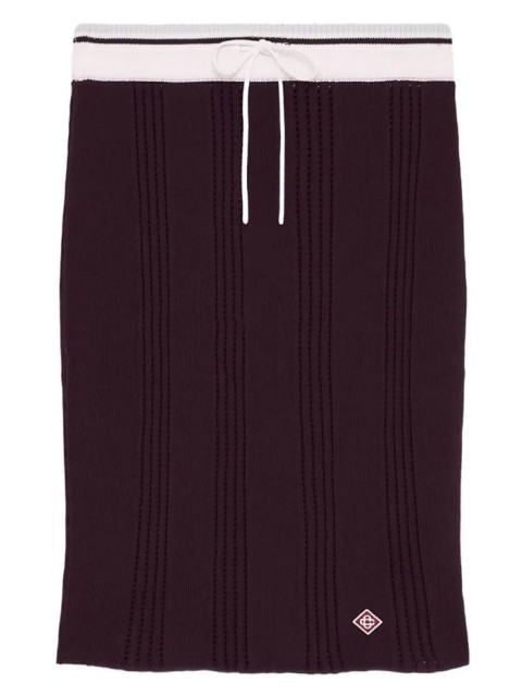 [Casablanca] Midi skirt FW25 WAW25KW108001-AUBERGINE