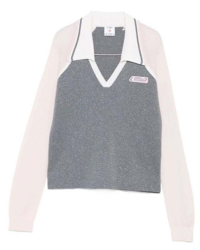 [Casablanca] T-shirts Long Sleeve FW25 WAW25KW112701-SILVER