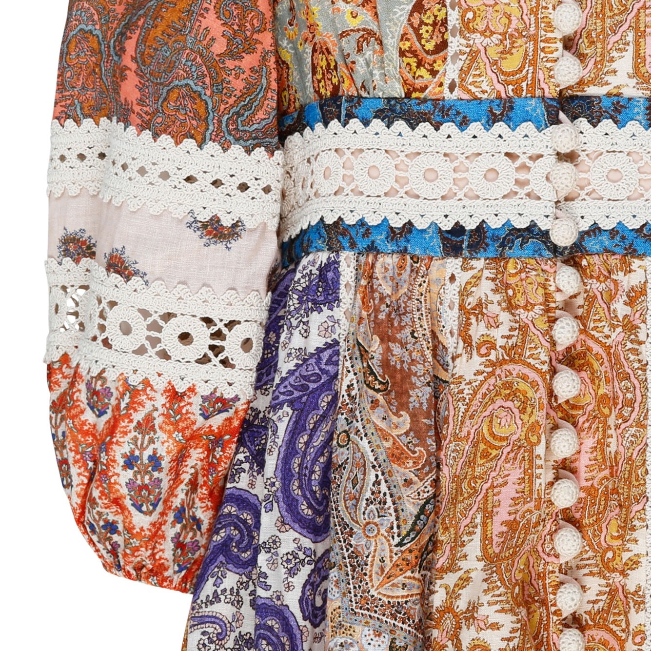 [Zimmermann] Long sleeve dress CO 6763DSS231-SPLICEDPAISLEY