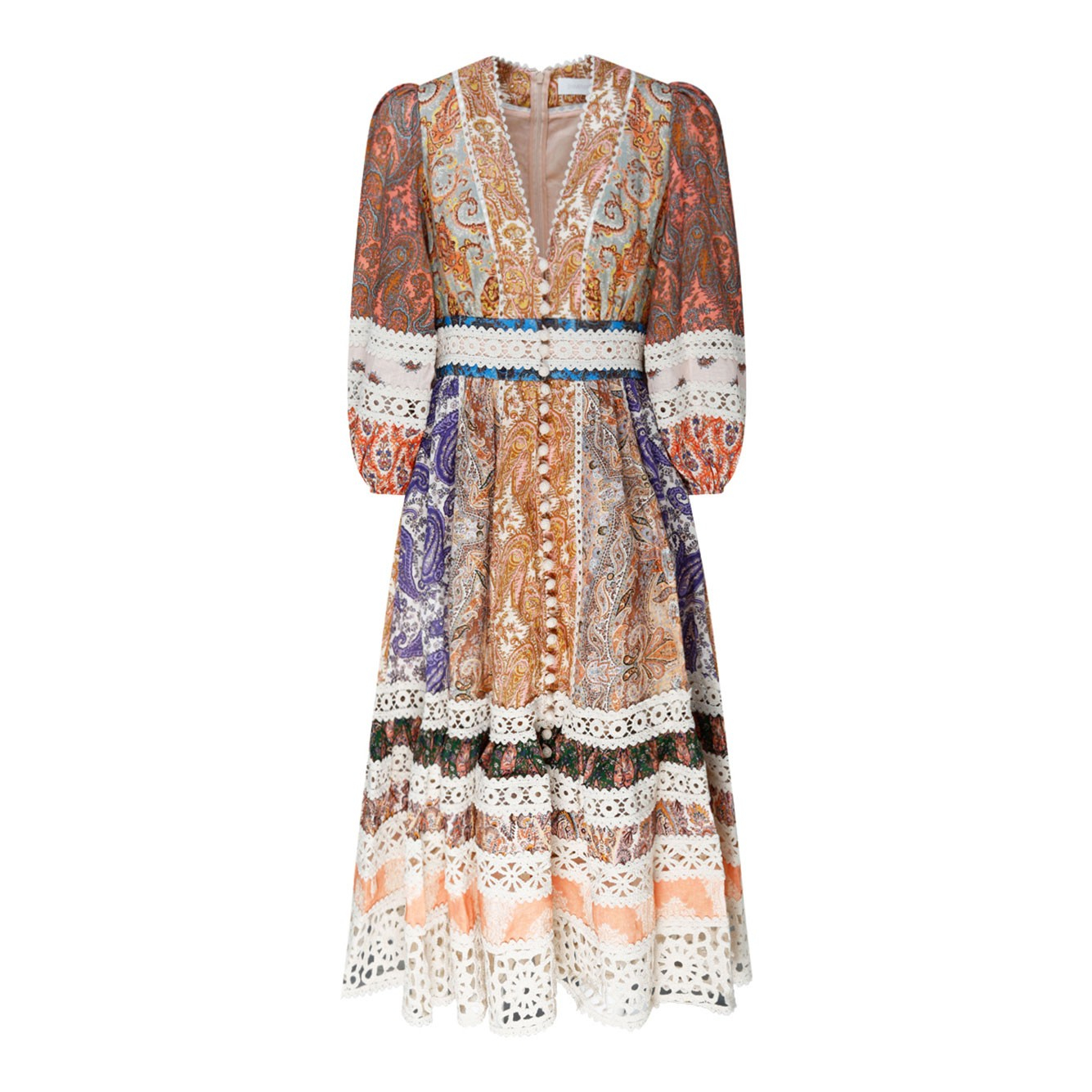 [Zimmermann] Long sleeve dress CO 6763DSS231-SPLICEDPAISLEY